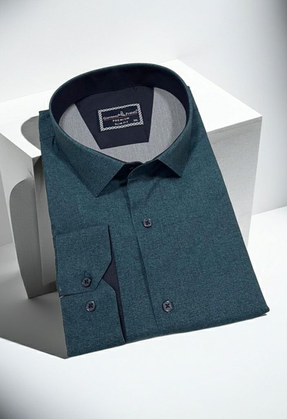 Büyük Beden Slim Fit Uzun Kol Desenli Erkek Gömlek 4GMK315112003