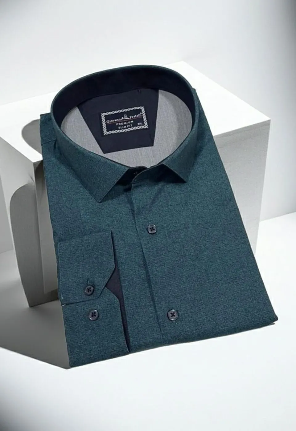 Büyük Beden Slim Fit Uzun Kol Desenli Erkek Gömlek 4GMK315112003