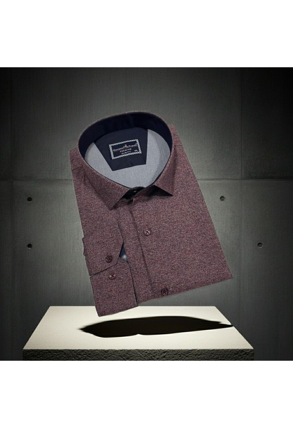 5112 BT CR KOT 006 Büyük Beden Slim Fit Uzun Kol Desenli Erkek Gömlek 4GMK315112006 - Giovanni Fratelli