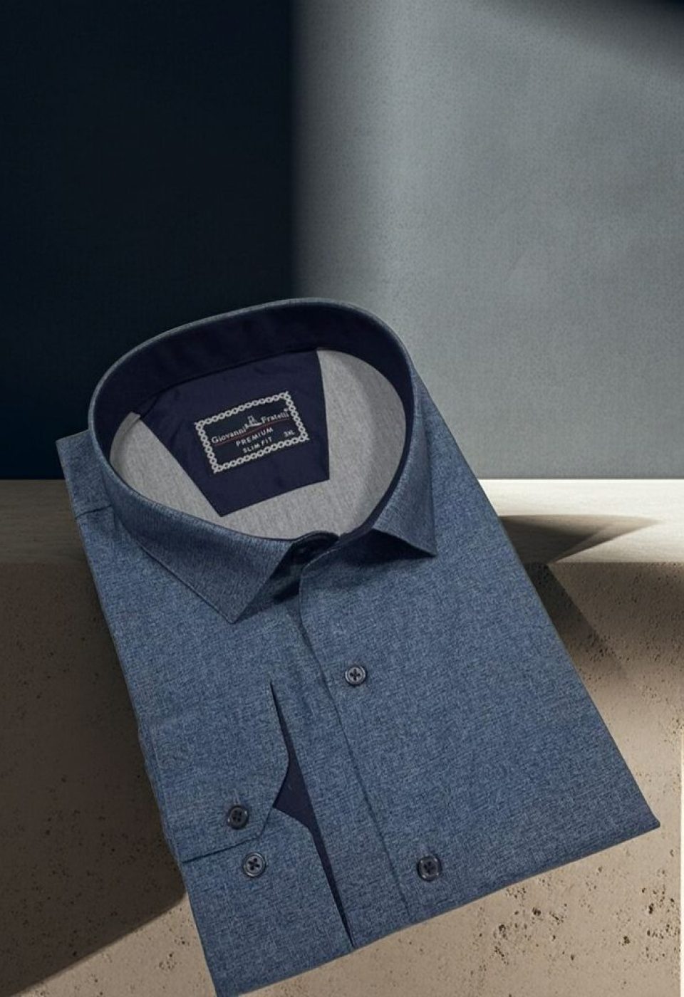 5112 BT CR KOT 008 Büyük Beden Slim Fit Uzun Kol Desenli Erkek Gömlek 4GMK315112008 - Giovanni Fratelli