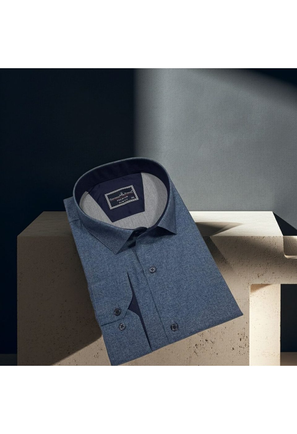 5112 BT CR KOT 008 Büyük Beden Slim Fit Uzun Kol Desenli Erkek Gömlek 4GMK315112008 - Giovanni Fratelli