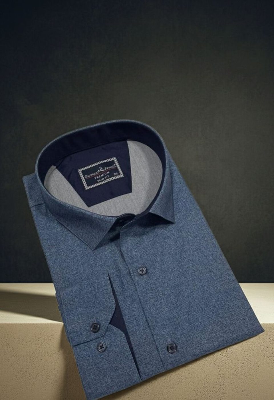 Büyük Beden Slim Fit Uzun Kol Desenli Erkek Gömlek 4GMK315112008