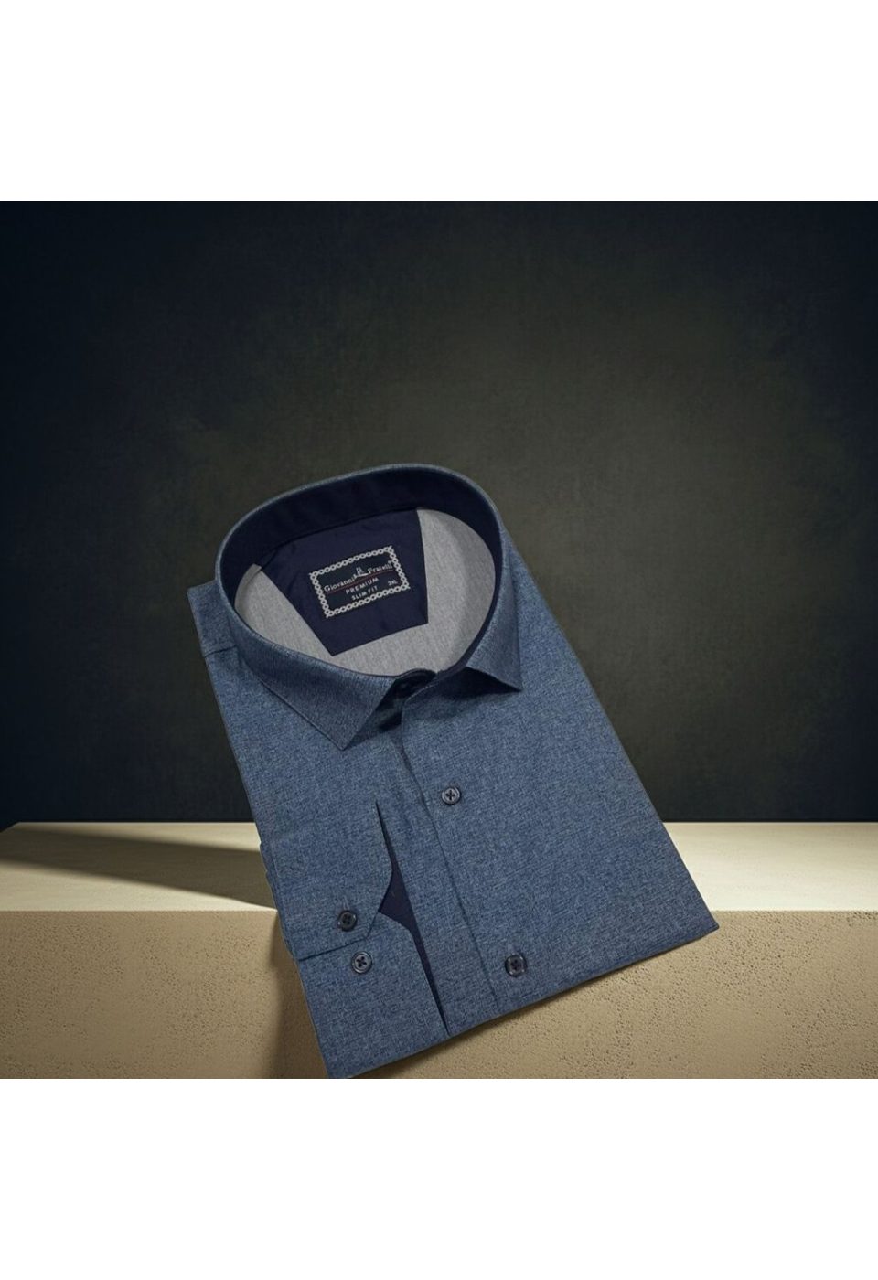 5112 BT CR KOT 008 Büyük Beden Slim Fit Uzun Kol Desenli Erkek Gömlek 4GMK315112008 - Giovanni Fratelli