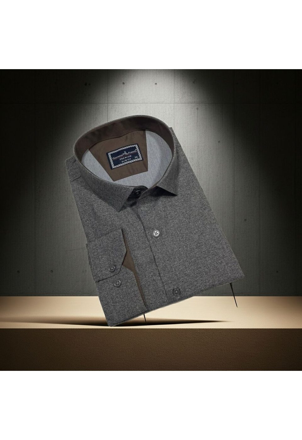 5112 BT CR KOT 009 Büyük Beden Slim Fit Uzun Kol Desenli Erkek Gömlek 4GMK315112009 - Giovanni Fratelli