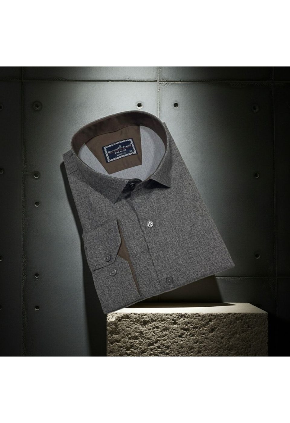 5112 BT CR KOT 009 Büyük Beden Slim Fit Uzun Kol Desenli Erkek Gömlek 4GMK315112009 - Giovanni Fratelli