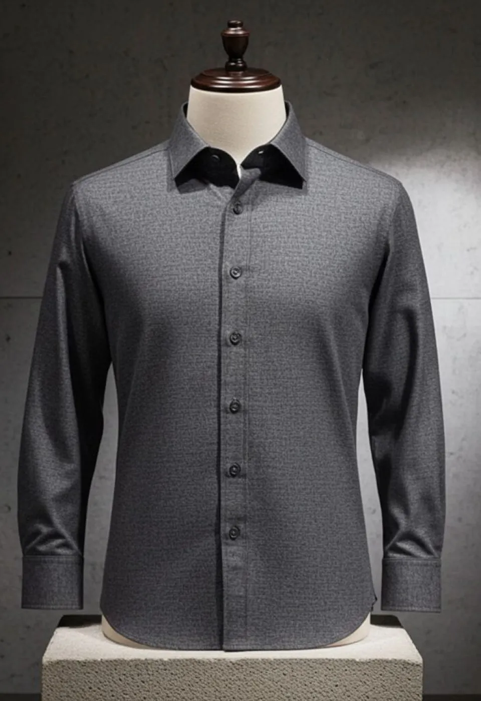 Büyük Beden Slim Fit Uzun Kol Desenli Erkek Gömlek 4GMK315112009