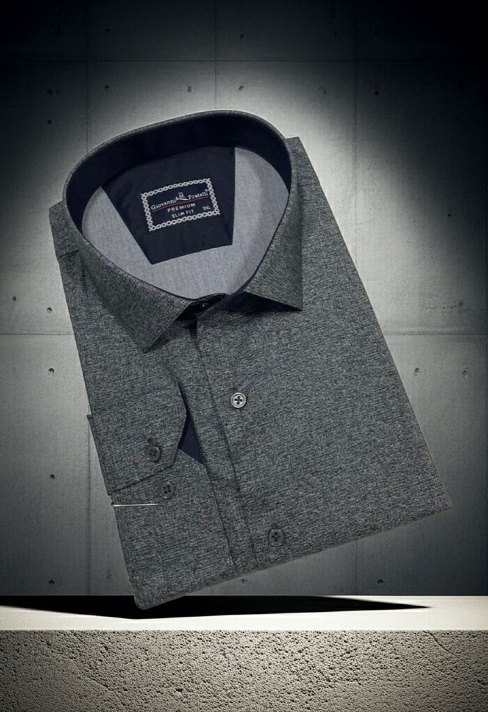 5112 BT CR KOT 011 Büyük Beden Slim Fit Uzun Kol Desenli Erkek Gömlek 4GMK315112011 - Giovanni Fratelli
