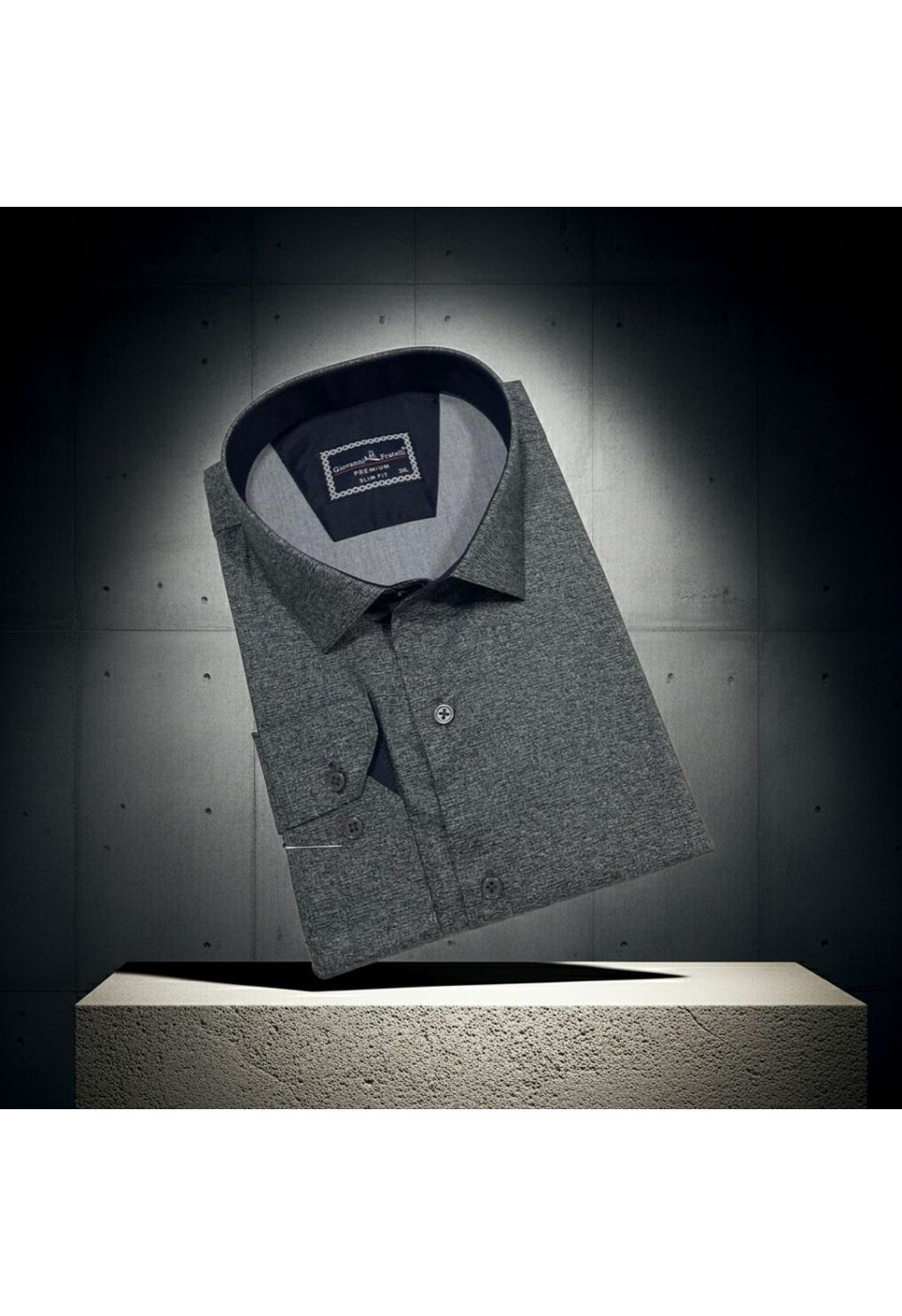 5112 BT CR KOT 011 Büyük Beden Slim Fit Uzun Kol Desenli Erkek Gömlek 4GMK315112011 - Giovanni Fratelli