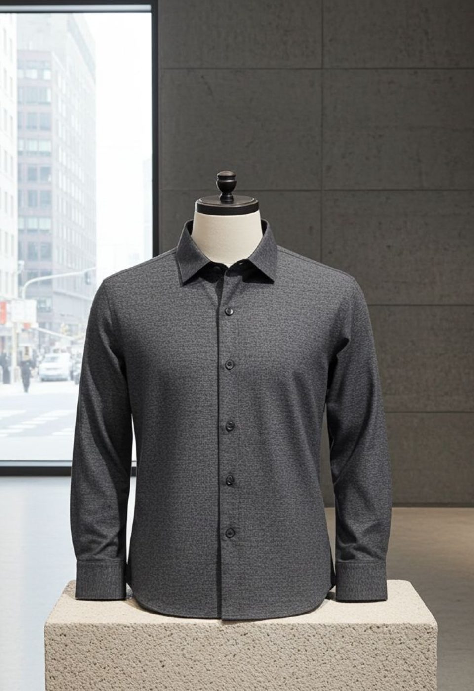 Büyük Beden Slim Fit Uzun Kol Desenli Erkek Gömlek 4GMK315112011 Büyük Beden Slim Fit Uzun Kol Desenli Erkek Gömlek 4GMK315112011