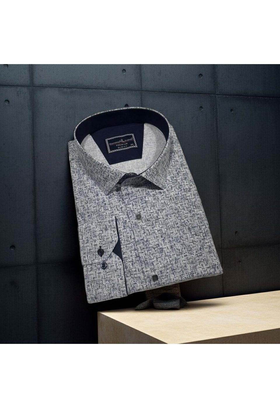 Büyük Beden Slim Fit Uzun Kol Desenli Erkek Gömlek 4GMK315113001 - Giovanni Fratelli