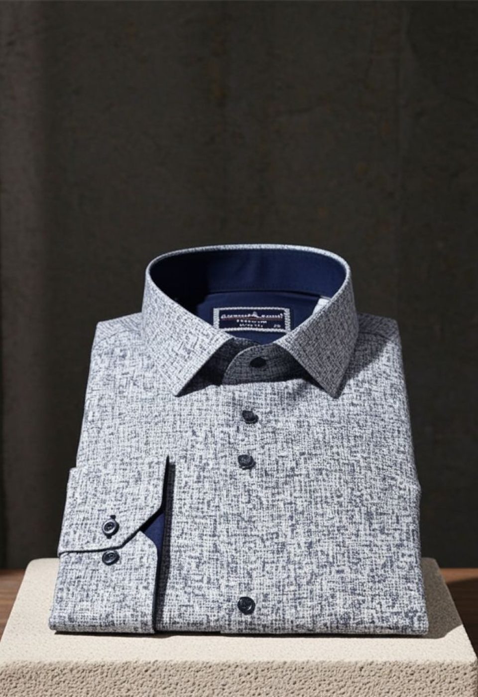 Büyük Beden Slim Fit Uzun Kol Desenli Erkek Gömlek 4GMK315113001 Büyük Beden Slim Fit Uzun Kol Desenli Erkek Gömlek 4GMK315113001