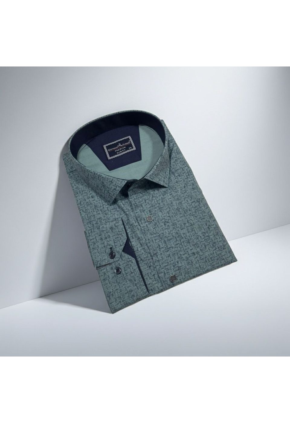 5113 BT CR 003 Büyük Beden Slim Fit Uzun Kol Desenli Erkek Gömlek 4GMK315113003 - Giovanni Fratelli