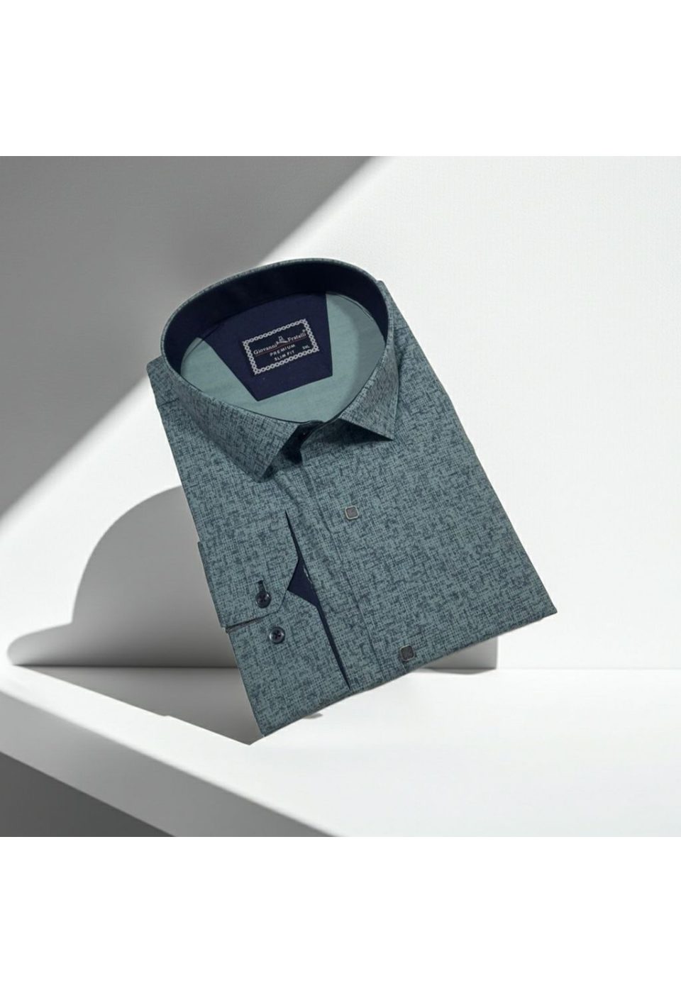 5113 BT CR 003 Büyük Beden Slim Fit Uzun Kol Desenli Erkek Gömlek 4GMK315113003 - Giovanni Fratelli