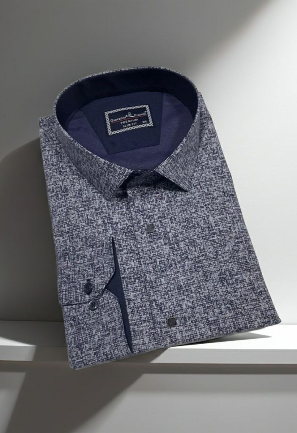 Büyük Beden Slim Fit Uzun Kol Desenli Erkek Gömlek 4GMK315113004 Büyük Beden Slim Fit Uzun Kol Desenli Erkek Gömlek 4GMK315113004