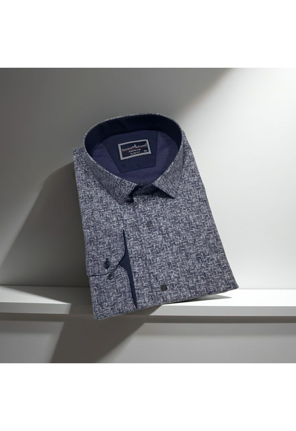 5113 BT CR 004 Büyük Beden Slim Fit Uzun Kol Desenli Erkek Gömlek 4GMK315113004 - Giovanni Fratelli