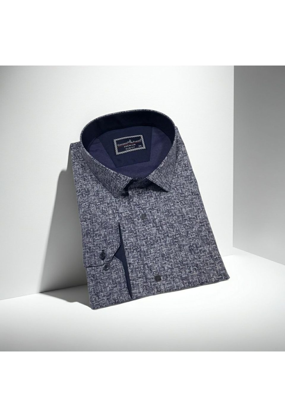 5113 BT CR 004 Büyük Beden Slim Fit Uzun Kol Desenli Erkek Gömlek 4GMK315113004 - Giovanni Fratelli