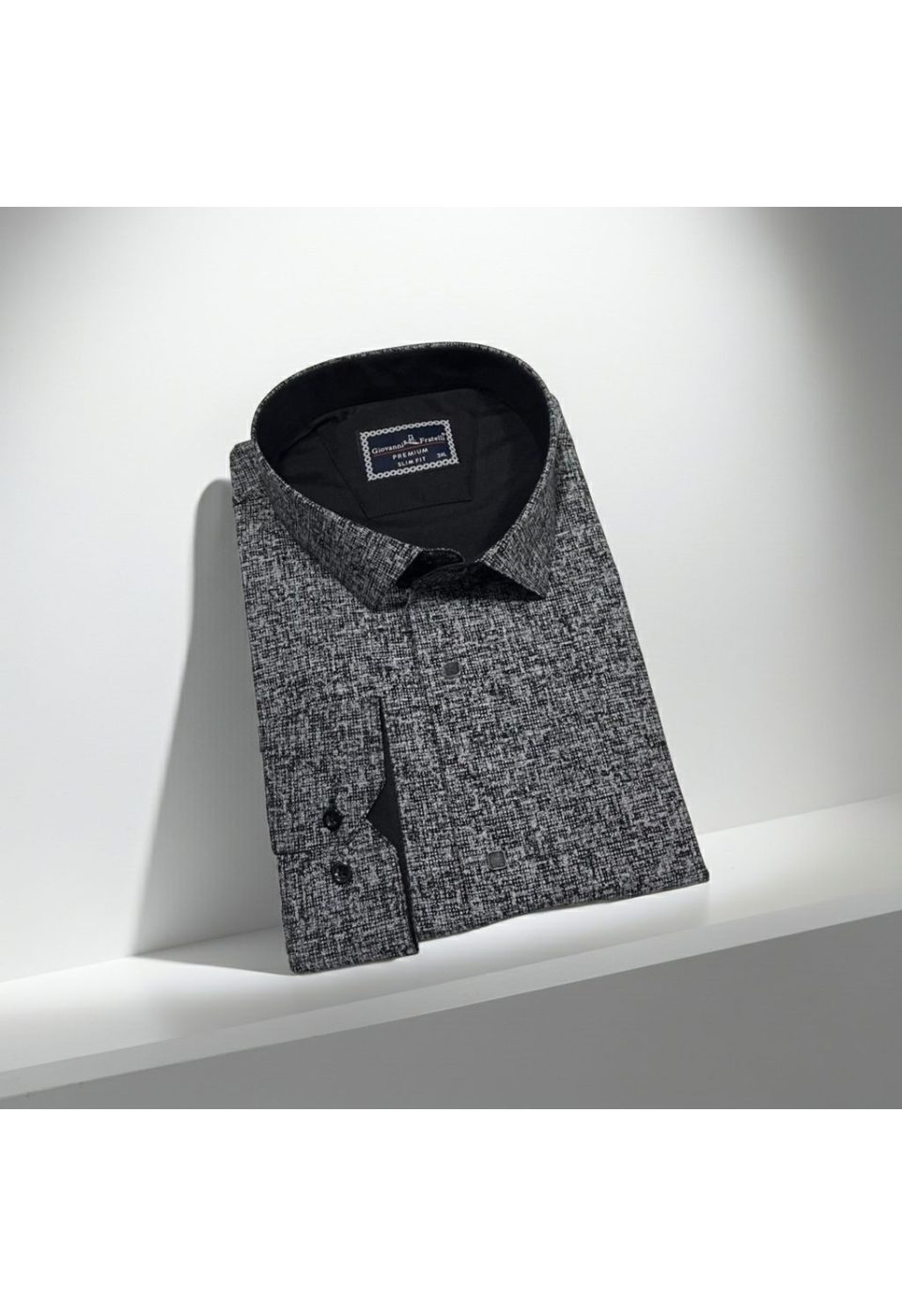 5113 BT CR 005 Büyük Beden Slim Fit Uzun Kol Desenli Erkek Gömlek 4GMK315113005 - Giovanni Fratelli