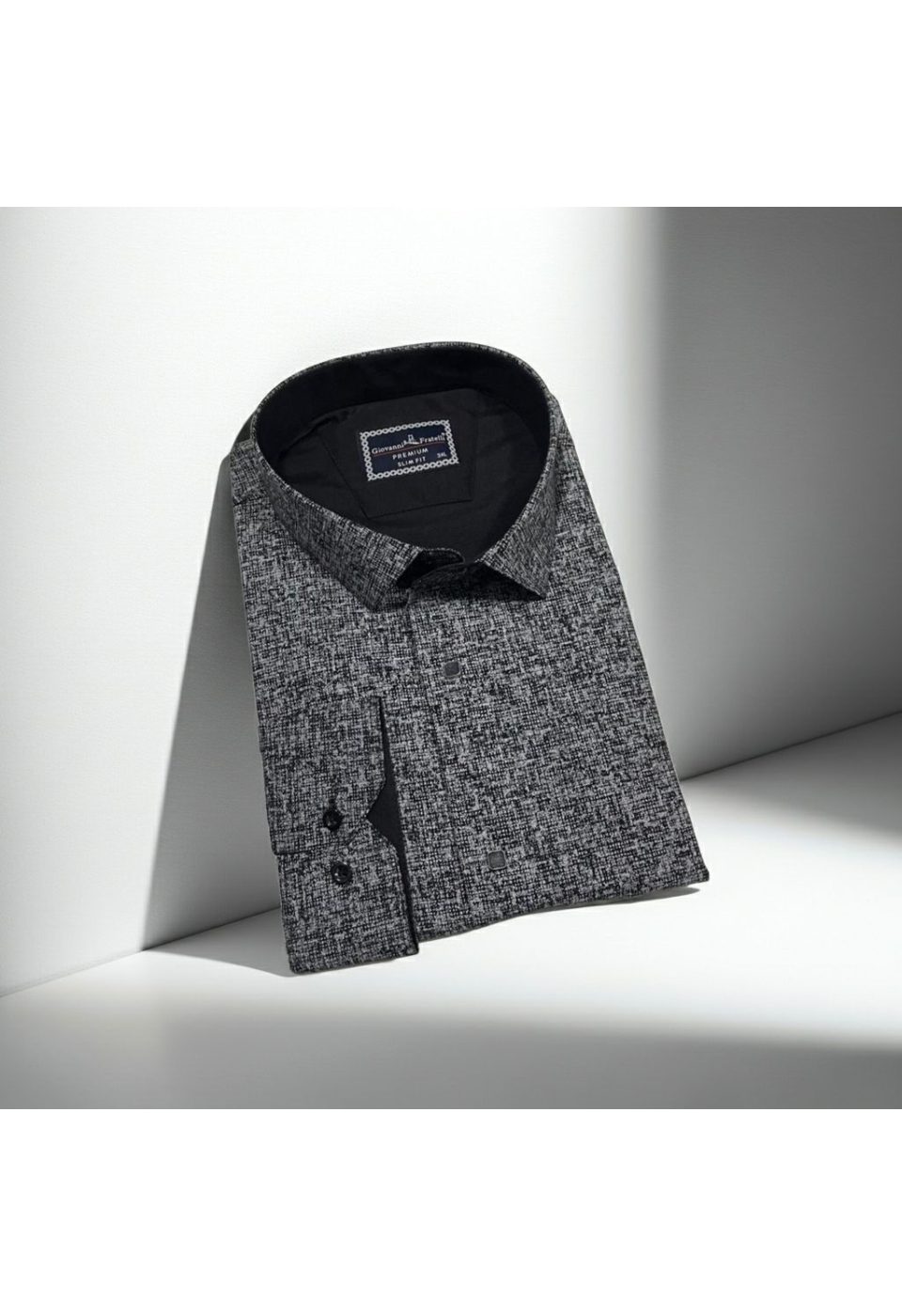 5113 BT CR 005 Büyük Beden Slim Fit Uzun Kol Desenli Erkek Gömlek 4GMK315113005 - Giovanni Fratelli