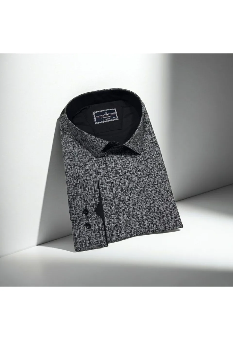 Büyük Beden Slim Fit Uzun Kol Desenli Erkek Gömlek 4GMK315113005 - Giovanni Fratelli