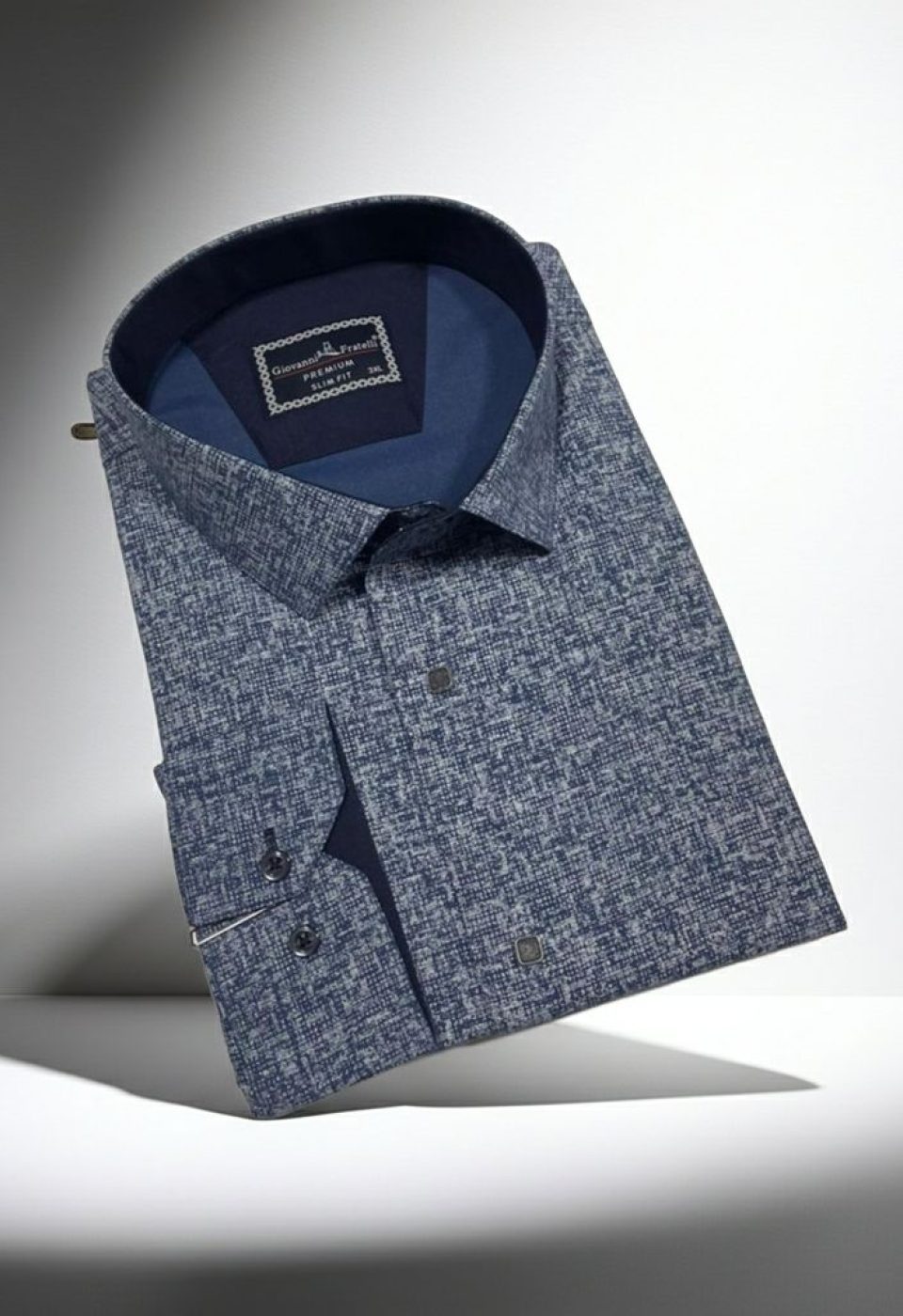 Büyük Beden Slim Fit Uzun Kol Desenli Erkek Gömlek 4GMK315113006 Büyük Beden Slim Fit Uzun Kol Desenli Erkek Gömlek 4GMK315113006