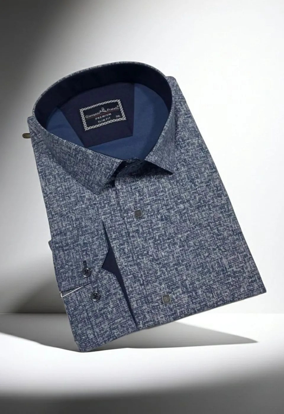 Büyük Beden Slim Fit Uzun Kol Desenli Erkek Gömlek 4GMK315113006 Büyük Beden Slim Fit Uzun Kol Desenli Erkek Gömlek 4GMK315113006