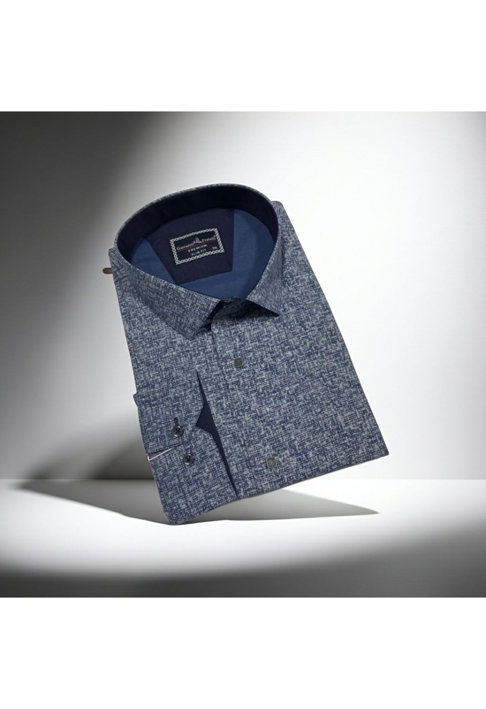 Büyük Beden Slim Fit Uzun Kol Desenli Erkek Gömlek 4GMK315113006 - Giovanni Fratelli