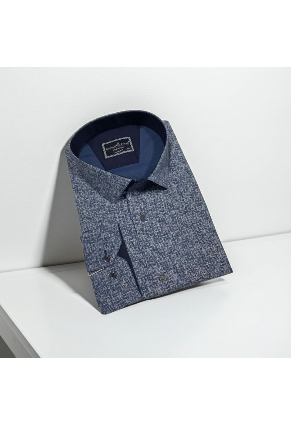 Büyük Beden Slim Fit Uzun Kol Desenli Erkek Gömlek 4GMK315113006 - Giovanni Fratelli