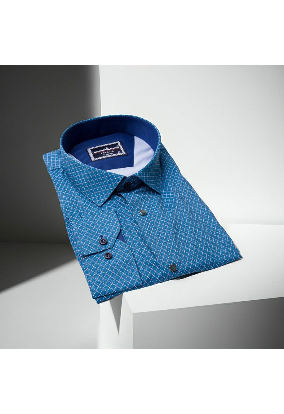 Büyük Beden Slim Fit Uzun Kol Desenli Dijital Baskılı Erkek Gömlek 4GMK316001002 - Giovanni Fratelli