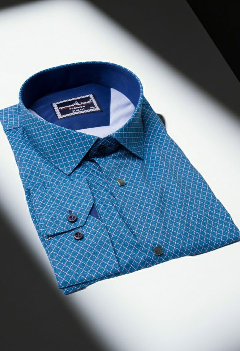 Büyük Beden Slim Fit Uzun Kol Desenli Dijital Baskılı Erkek Gömlek 4GMK316001002 - Giovanni Fratelli