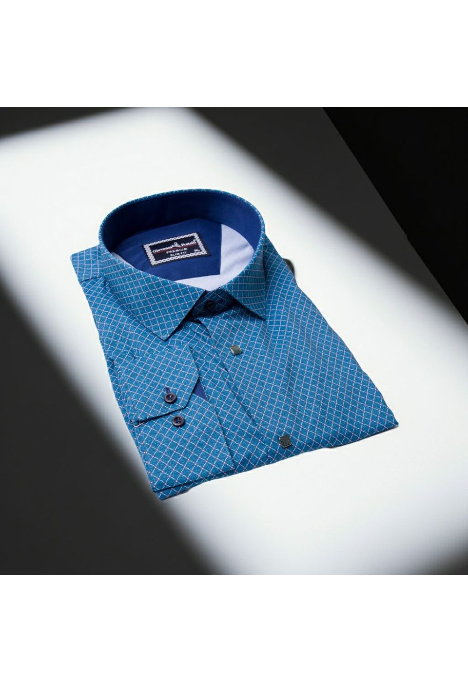 Büyük Beden Slim Fit Uzun Kol Desenli Dijital Baskılı Erkek Gömlek 4GMK316001002 - Giovanni Fratelli