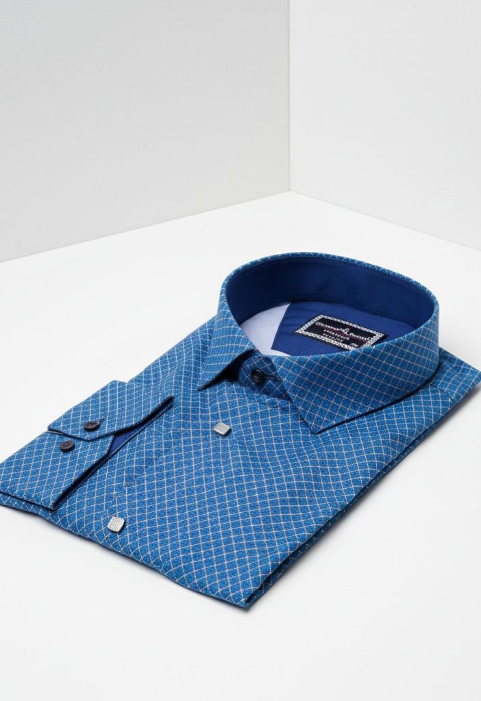 Büyük Beden Slim Fit Uzun Kol Desenli Dijital Baskılı Erkek Gömlek 4GMK316001002 - Giovanni Fratelli