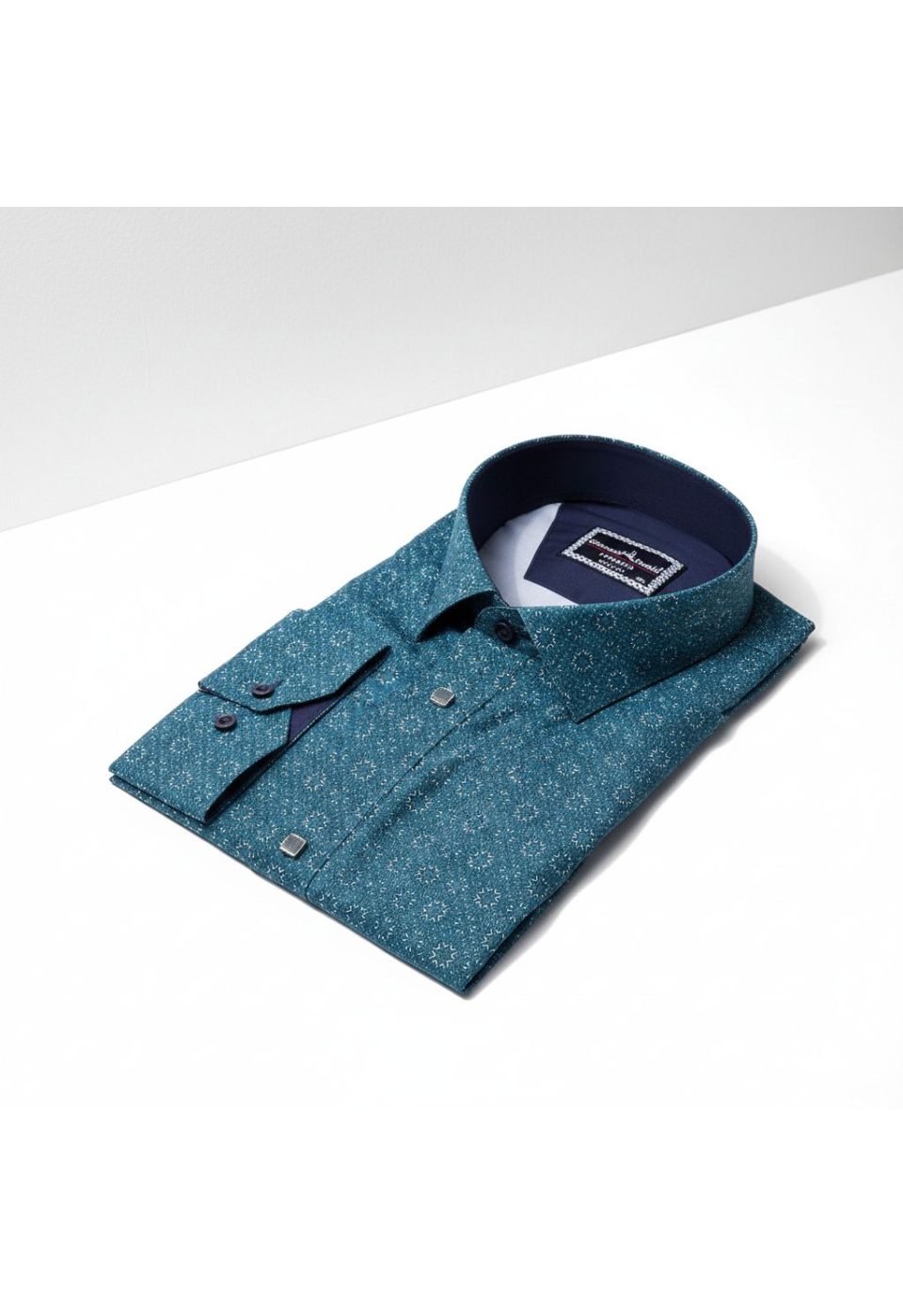 Büyük Beden Slim Fit Uzun Kol Desenli Dijital Baskılı Erkek Gömlek 4GMK316001005 - Giovanni Fratelli