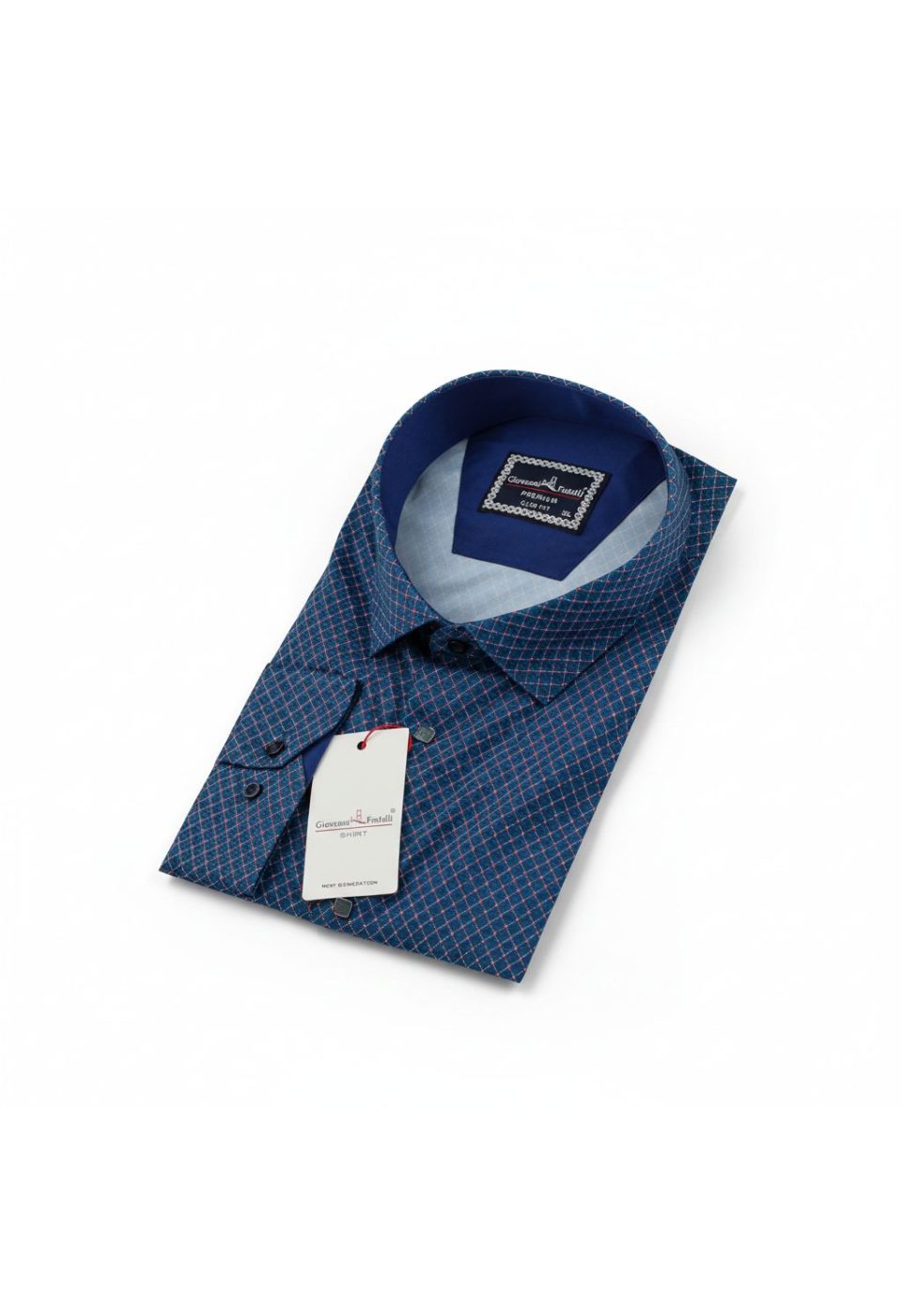 Büyük Beden Slim Fit Uzun Kol Desenli Dijital Baskılı Erkek Gömlek 4GMK316001006 - Giovanni Fratelli