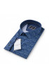 Büyük Beden Slim Fit Uzun Kol Desenli Dijital Baskılı Erkek Gömlek 4GMK316002005