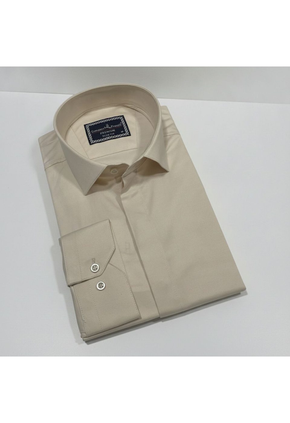 7045 CR SATIN 001 Slim Fit Uzun Kol Düz Renk Saten Erkek Gömlek 3GMK317045001 - Giovanni Fratelli