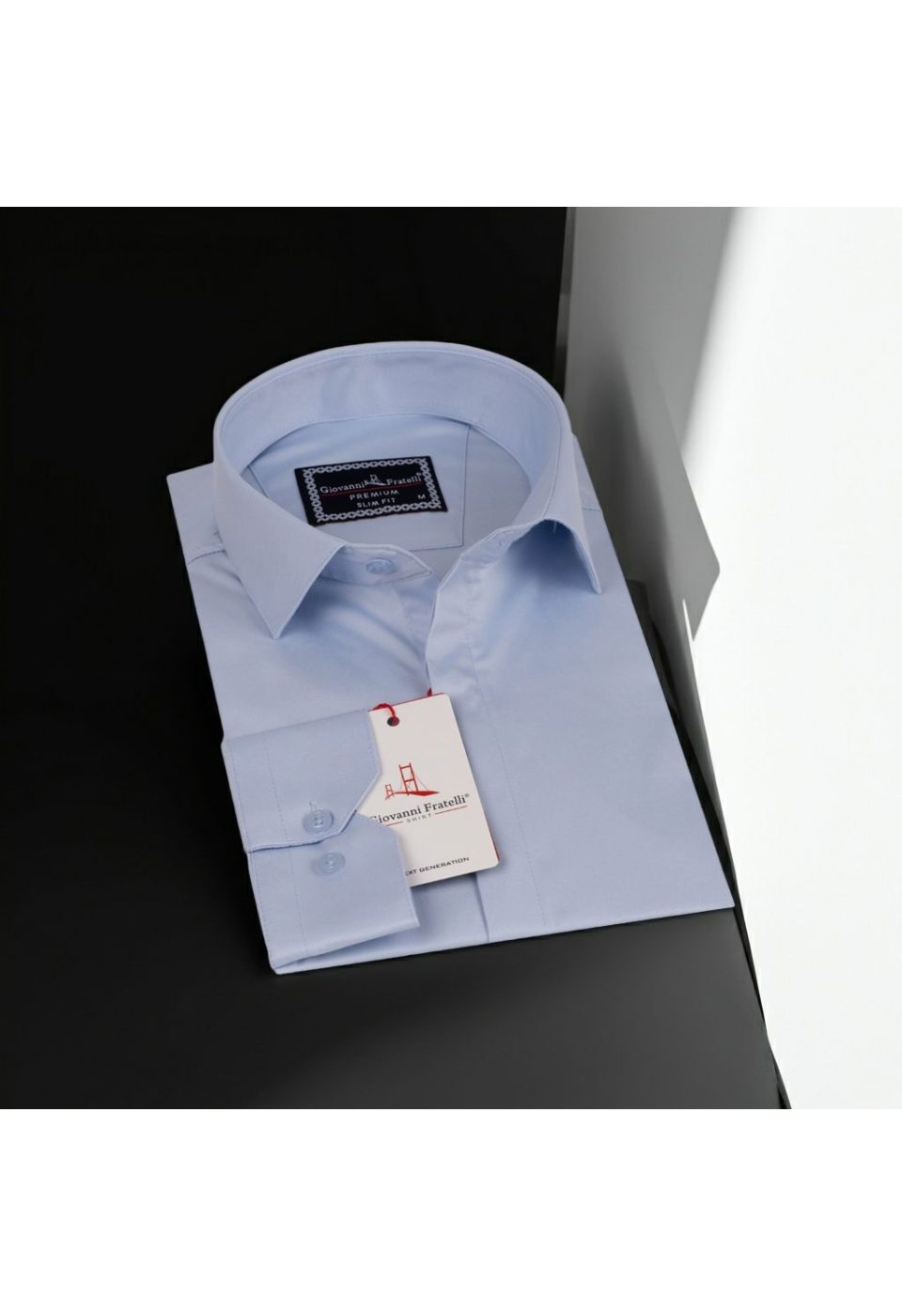 Slim Fit Uzun Kol Düz Renk Saten Erkek Gömlek 3GMK317045002 - Giovanni Fratelli