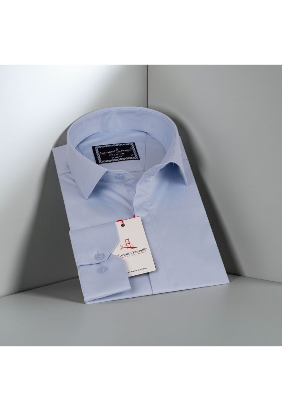 Slim Fit Uzun Kol Düz Renk Saten Erkek Gömlek 3GMK317045002 - Giovanni Fratelli