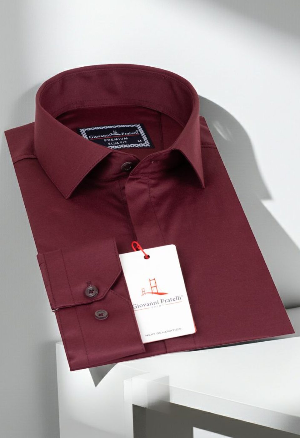 Slim Fit Uzun Kol Düz Renk Saten Erkek Gömlek 3GMK317045004
