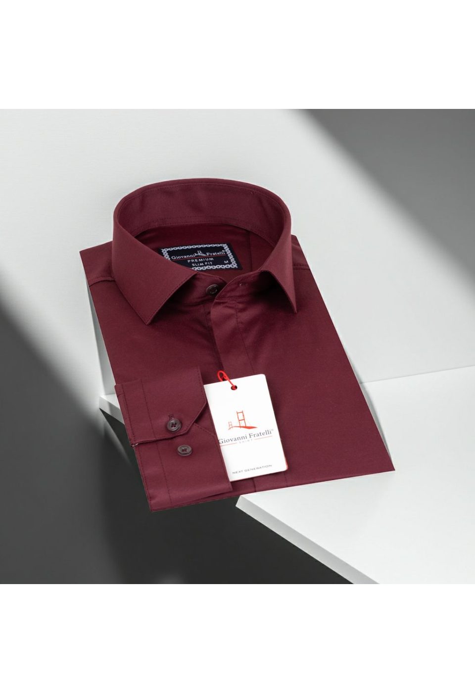 Slim Fit Uzun Kol Düz Renk Saten Erkek Gömlek 3GMK317045004 - Giovanni Fratelli