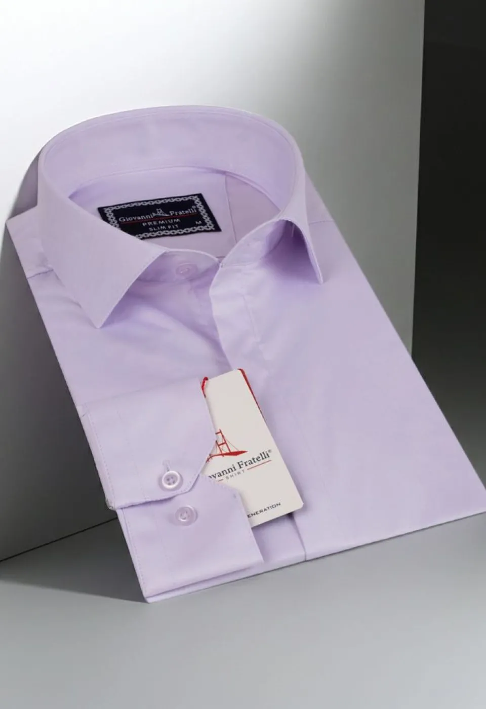 Slim Fit Uzun Kol Düz Renk Saten Erkek Gömlek 3GMK317045005 - Giovanni Fratelli