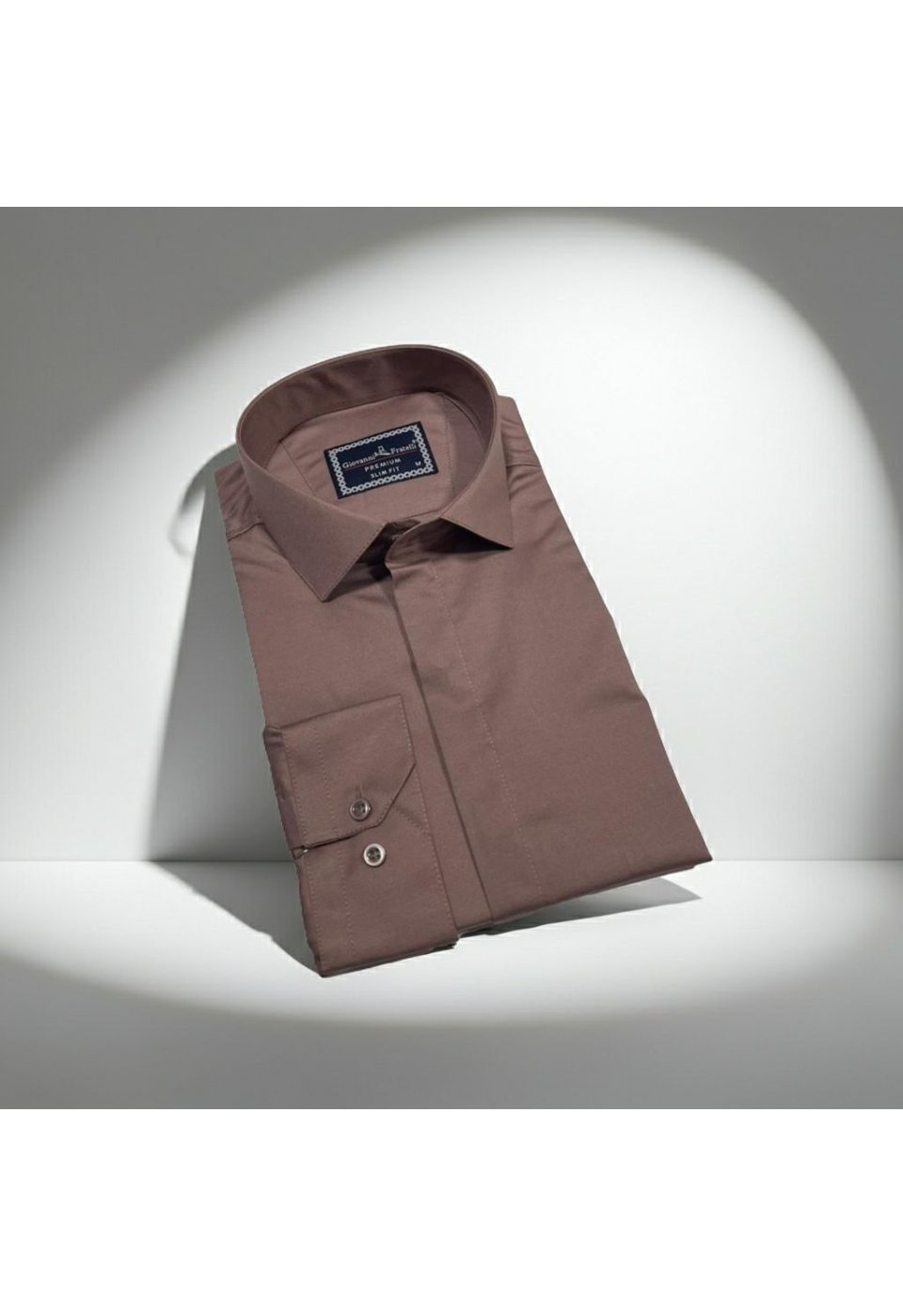 7045 CR SATIN 006 Slim Fit Uzun Kol Düz Renk Saten Erkek Gömlek 3GMK317045006 - Giovanni Fratelli