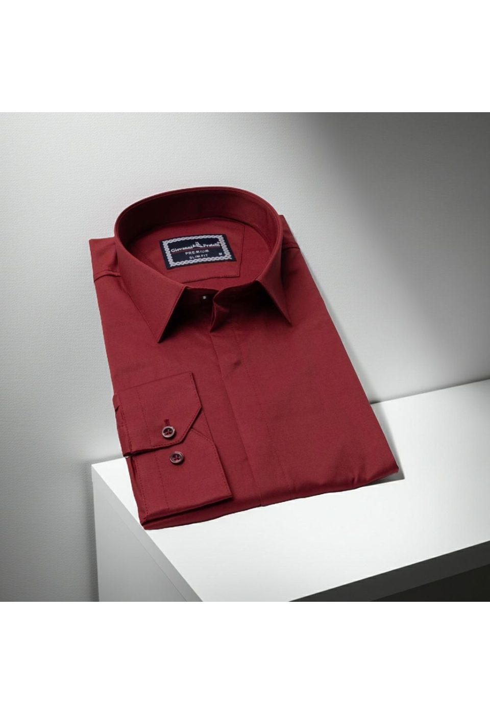 Slim Fit Uzun Kol Düz Renk Saten Erkek Gömlek 3GMK317045007 - Giovanni Fratelli
