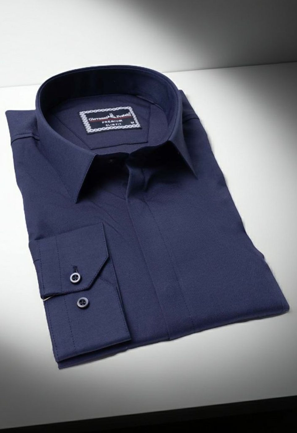 Slim Fit Uzun Kol Düz Renk Saten Erkek Gömlek 3GMK317045008 Slim Fit Uzun Kol Düz Renk Saten Erkek Gömlek 3GMK317045008