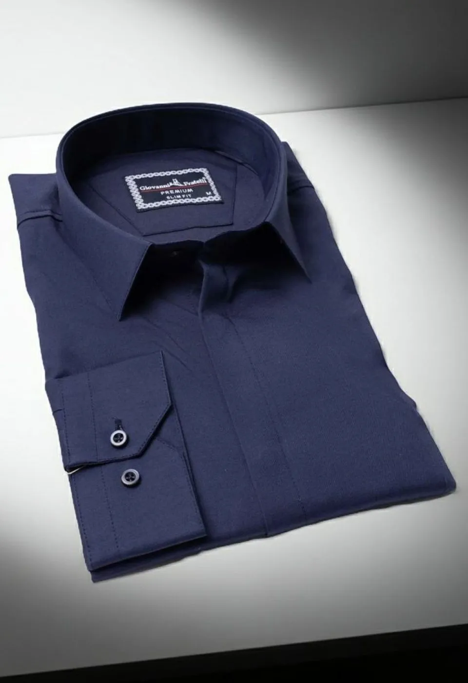 Slim Fit Uzun Kol Düz Renk Saten Erkek Gömlek 3GMK317045008
