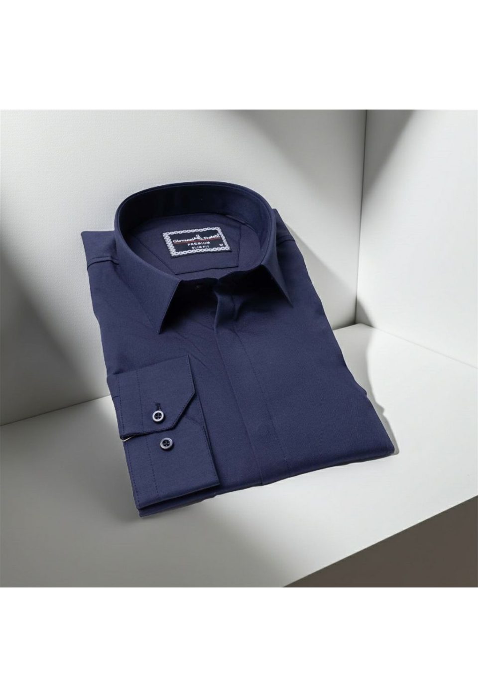 Slim Fit Uzun Kol Düz Renk Saten Erkek Gömlek 3GMK317045008 - Giovanni Fratelli
