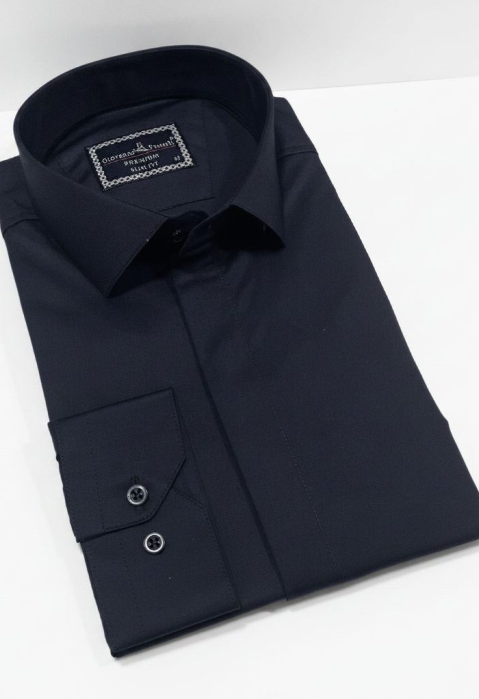7045 CR SATIN 009 Slim Fit Uzun Kol Düz Renk Saten Erkek Gömlek 3GMK317045009 - Giovanni Fratelli