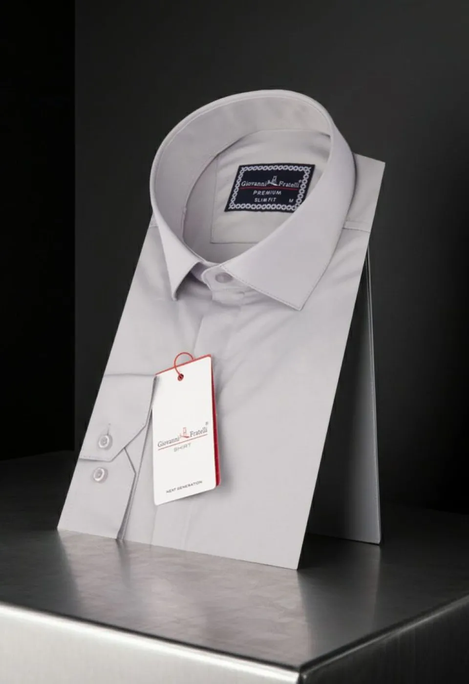 Slim Fit Uzun Kol Düz Renk Saten Erkek Gömlek 3GMK317045010
