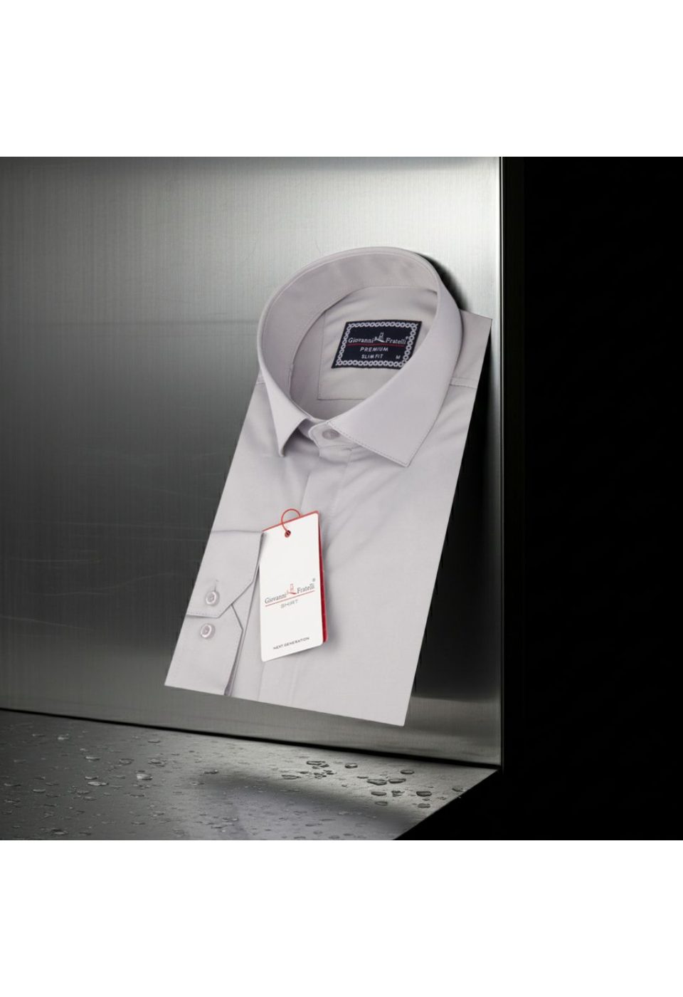 Slim Fit Uzun Kol Düz Renk Saten Erkek Gömlek 3GMK317045010 - Giovanni Fratelli