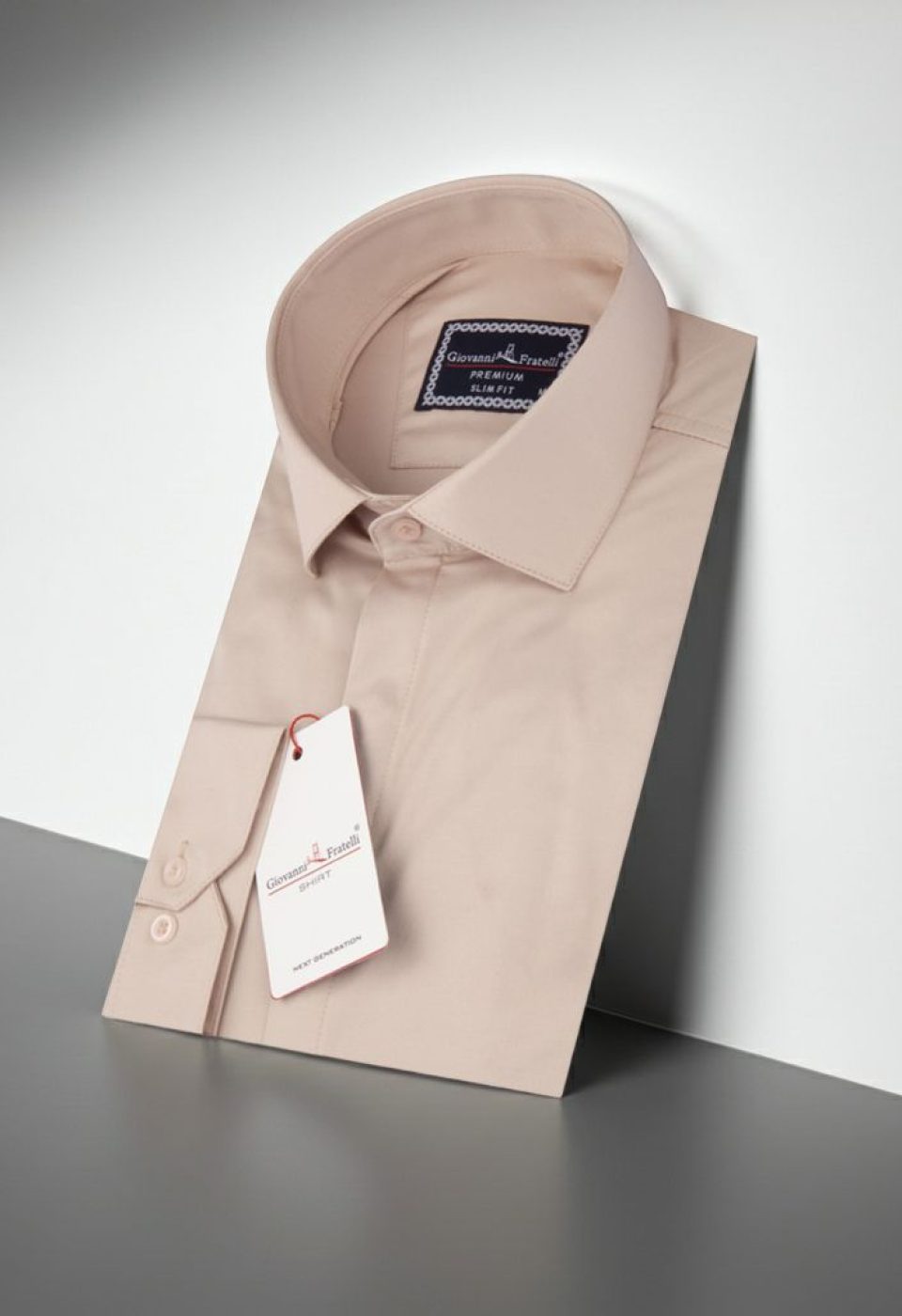 Slim Fit Uzun Kol Düz Renk Saten Erkek Gömlek 3GMK317045011 - Giovanni Fratelli