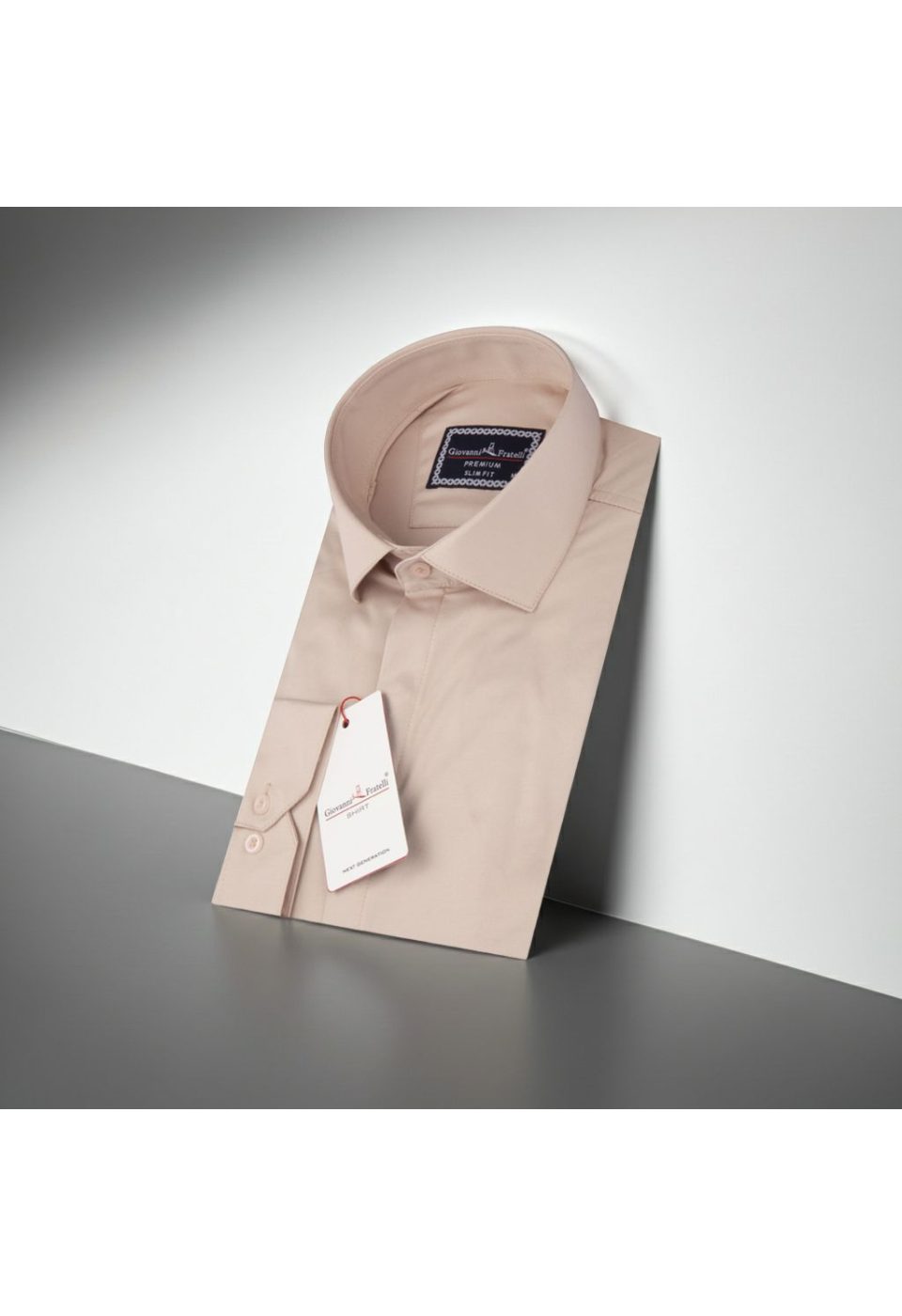 Slim Fit Uzun Kol Düz Renk Saten Erkek Gömlek 3GMK317045011 - Giovanni Fratelli